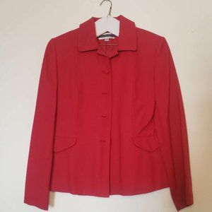 Vintage Amanda Smith Wool Red Jacket/Skirt Suit